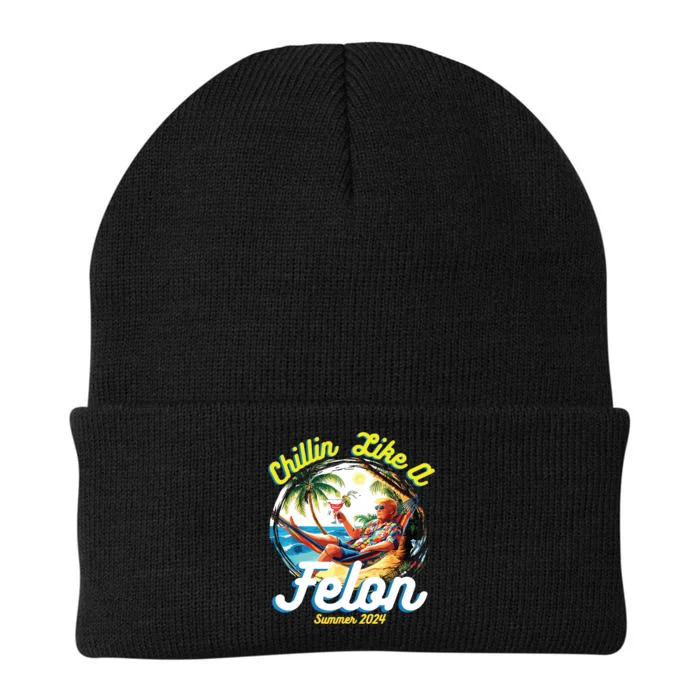 Chillin Like A Felon Summer 2024 Knit Cap Winter Beanie