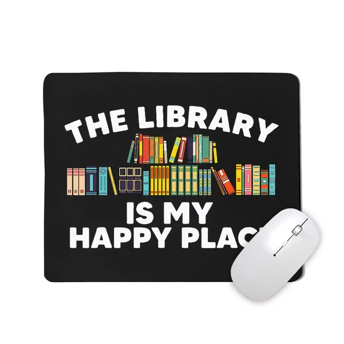 Cool Library Art For Women Bookworm Librarian Book Lover Mousepad