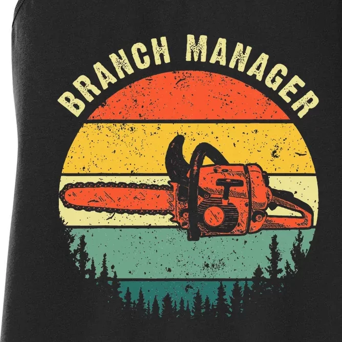 Cool Lumberjack Art Women Arborist Logger Branch Manager Women's Racerback Tank