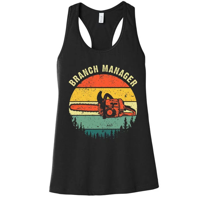 Cool Lumberjack Art Women Arborist Logger Branch Manager Women's Racerback Tank