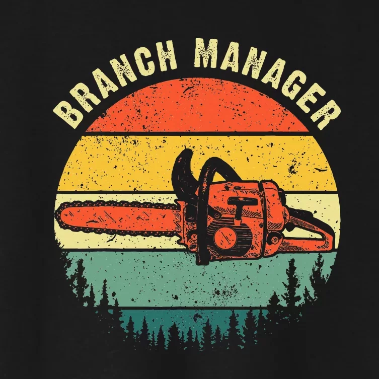 Cool Lumberjack Art Women Arborist Logger Branch Manager Women's Crop Top Tee