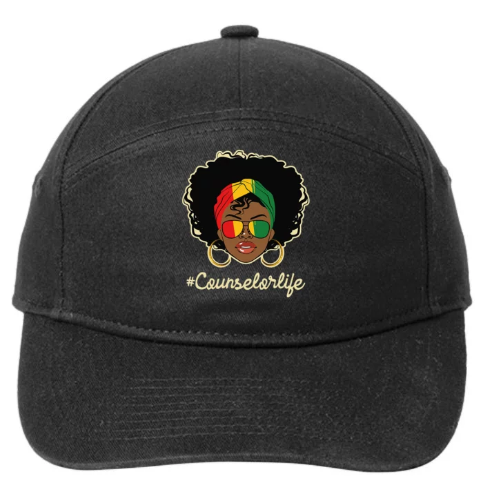 Counselor Life African American Pride Career Counseling 7-Panel Snapback Hat