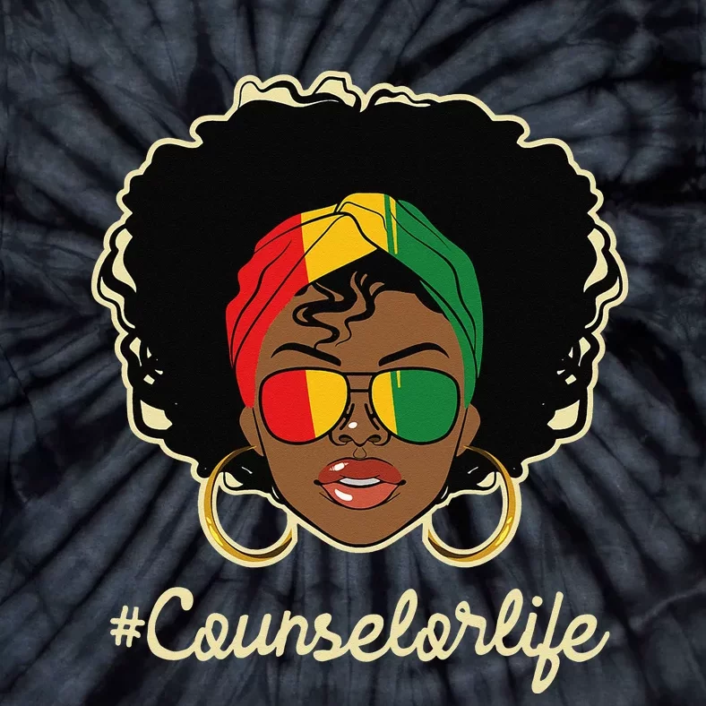 Counselor Life African American Pride Career Counseling Tie-Dye T-Shirt