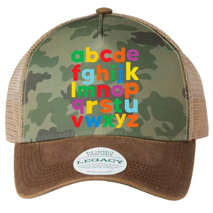 Colorful Letters Alphabet Learning Abcs Legacy Tie Dye Trucker Hat