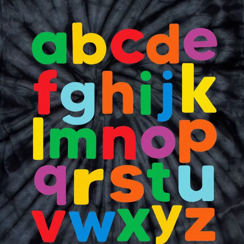 Colorful Letters Alphabet Learning Abcs Tie-Dye T-Shirt