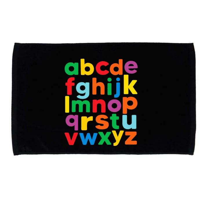 Colorful Letters Alphabet Learning Abcs Microfiber Hand Towel