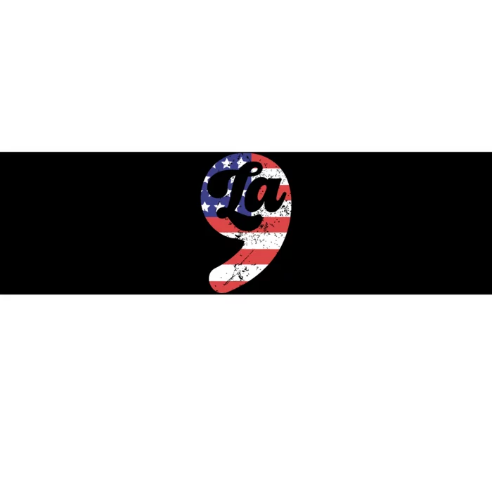 Comma La American Flag Kamala Harris Bumper Sticker