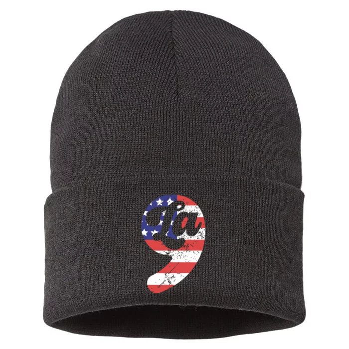 Comma La American Flag Kamala Harris Sustainable Knit Beanie