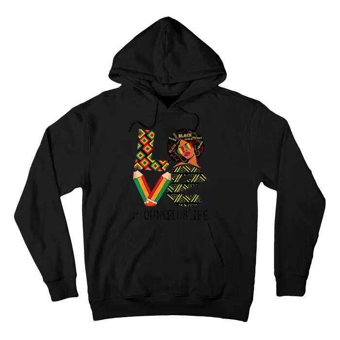 Counselor Love Afro African American Black History Month Hoodie