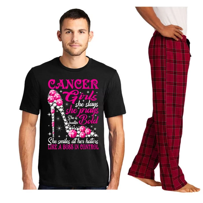 Cancer Like A Boss In Control Diamond Shoes Funny Great Gift Pajama Set