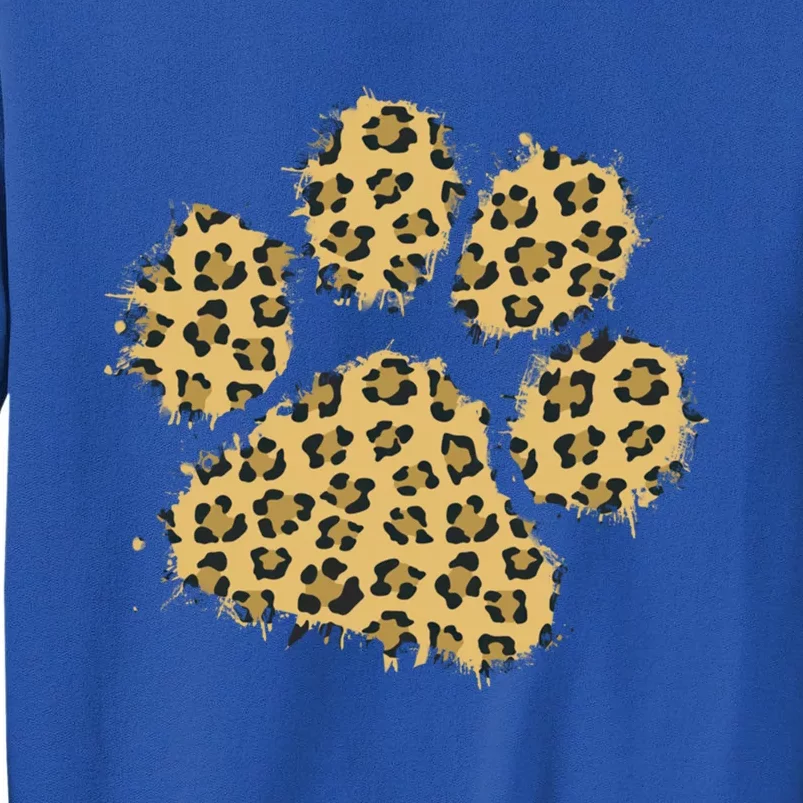 Cute Leopard Animal Big Cat Paw Print Gift Tall Sweatshirt