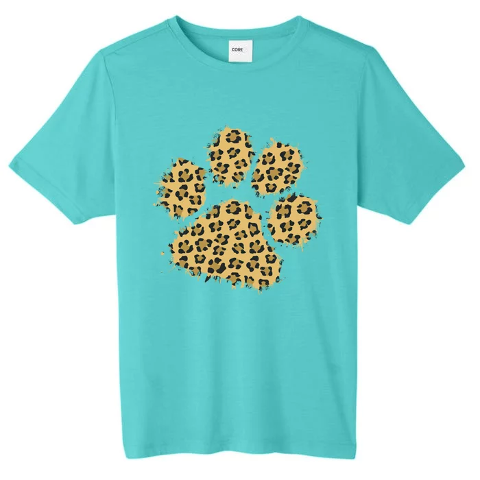 Cute Leopard Animal Big Cat Paw Print Gift ChromaSoft Performance T-Shirt