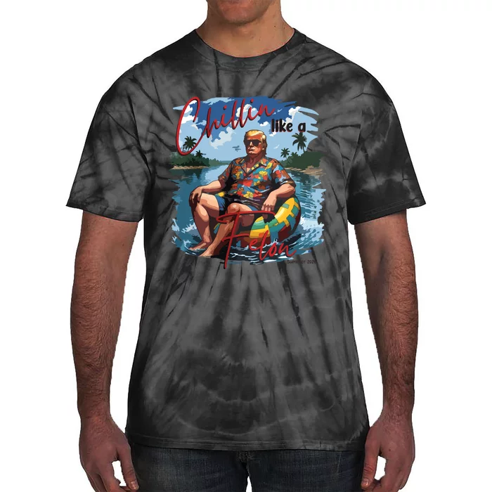 Chillin Like A Felon Thug Life Trump 2024 Tie-Dye T-Shirt