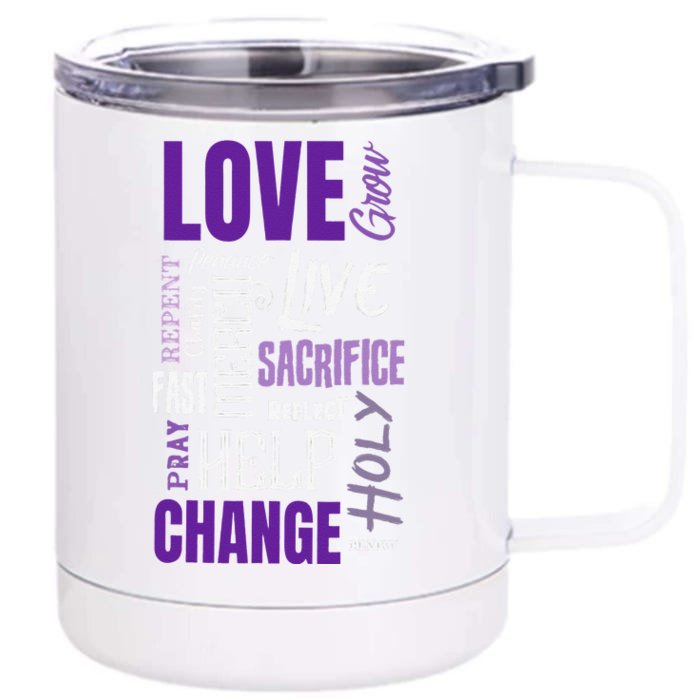 Catholic Lent And Easter Christian Lenten Front & Back 12oz Stainless Steel Tumbler Cup