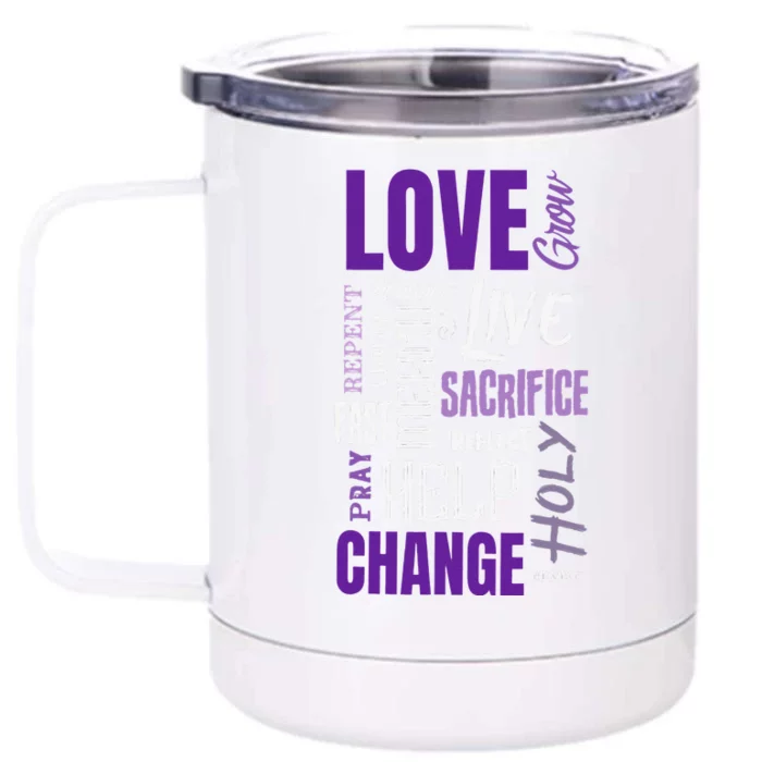 Catholic Lent And Easter Christian Lenten Front & Back 12oz Stainless Steel Tumbler Cup