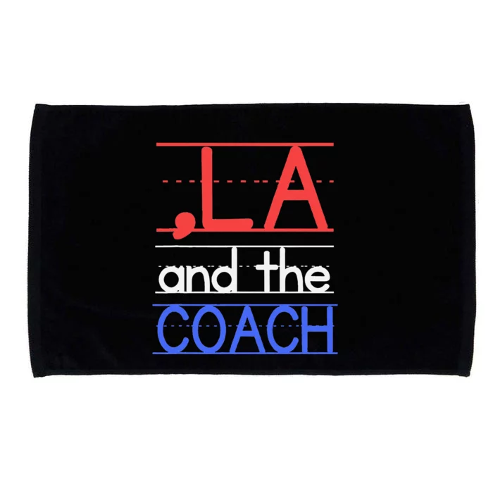 Comma La And The Coach Harris Walz 2024 Educators Gift Microfiber Hand Towel