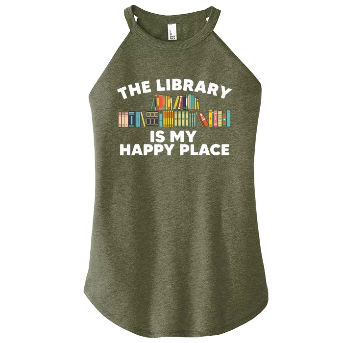 Cool Library Art For Men Women Bookworm Librarian Book Lover Women’s Perfect Tri Rocker Tank