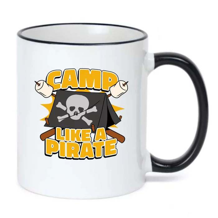 Camp Like A Pirate Black Color Changing Mug