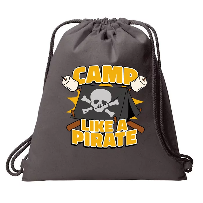 Camp Like A Pirate Drawstring Bag