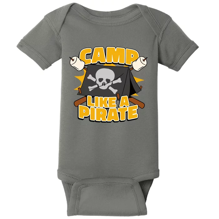 Camp Like A Pirate Baby Bodysuit