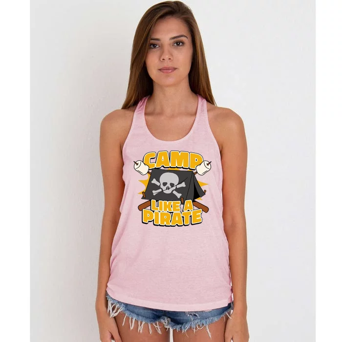 Camp Like A Pirate Women's Knotted Racerback Tank