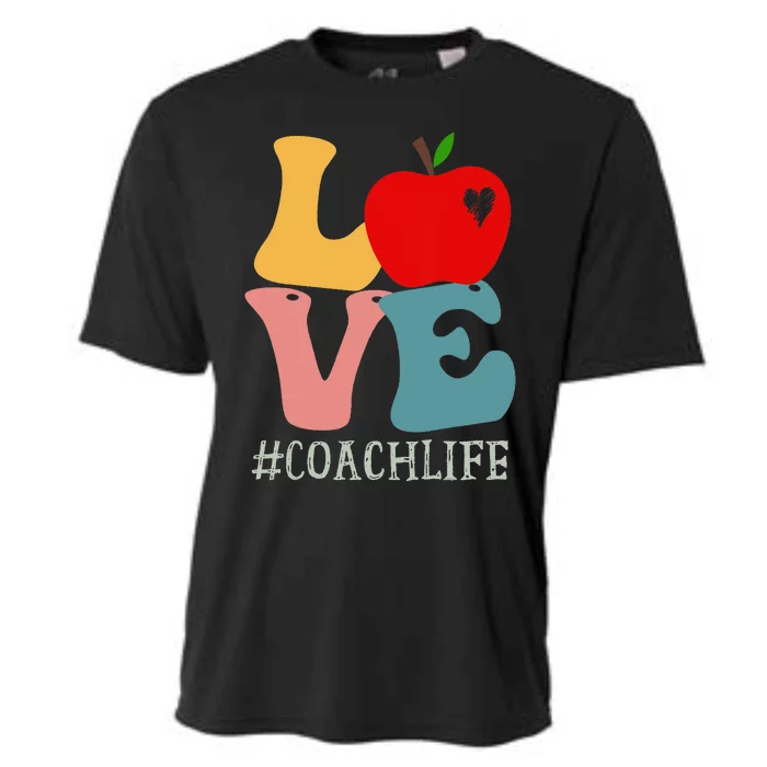 Coach Love Apple Groovy Retro Cute Back To School Cooling Performance Crew T-Shirt