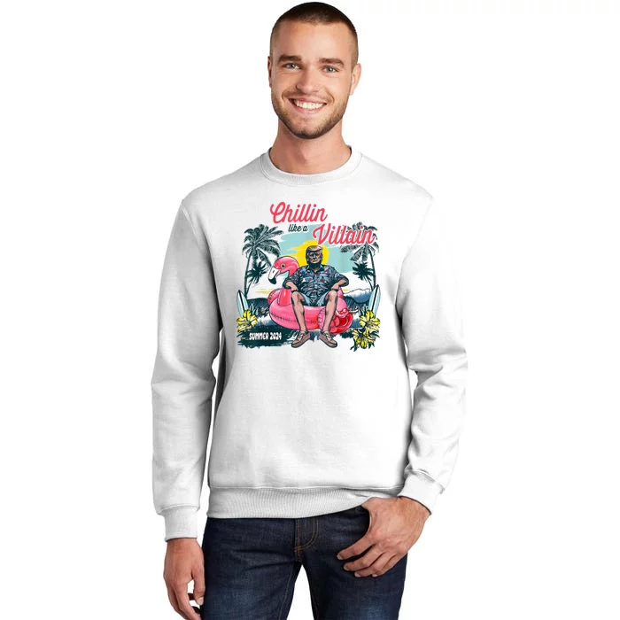 Chillin Like A Felon Funny Trump For President Summer 2024 Sweatshirt