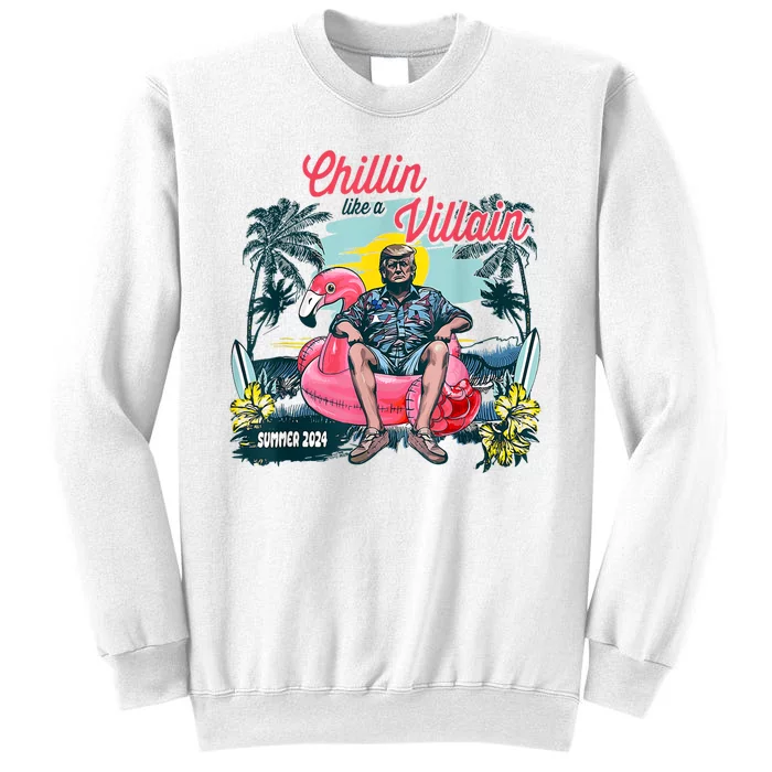 Chillin Like A Felon Funny Trump For President Summer 2024 Sweatshirt