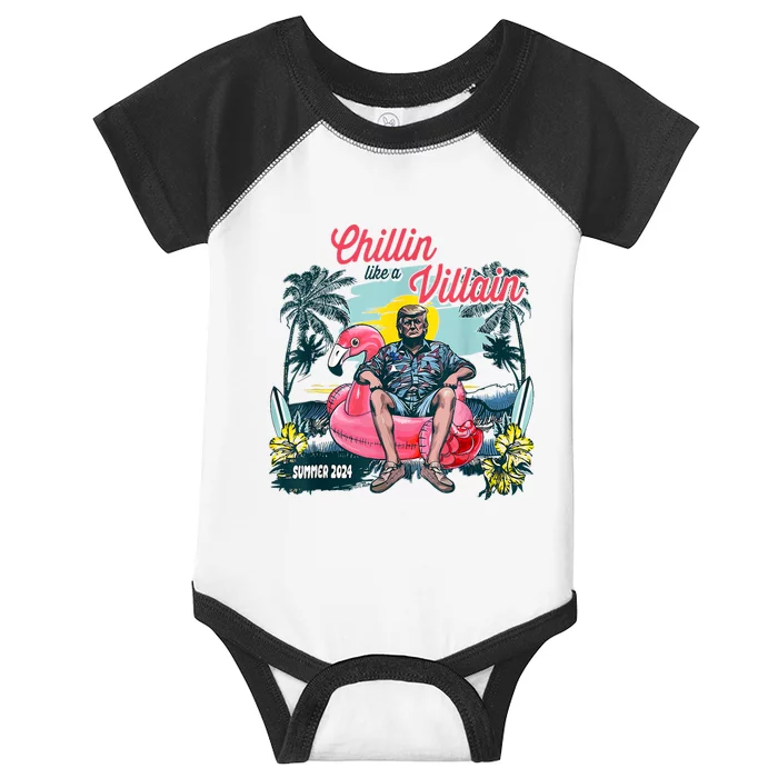 Chillin Like A Felon Funny Trump For President Summer 2024 Infant Baby Jersey Bodysuit