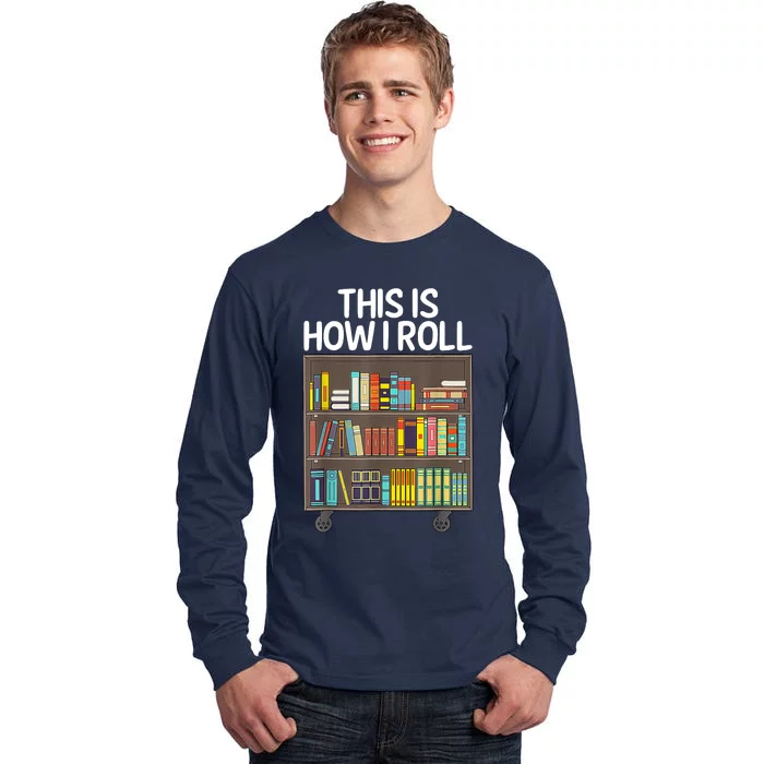 Cute Library Art Book Reader School Librarian Tall Long Sleeve T-Shirt