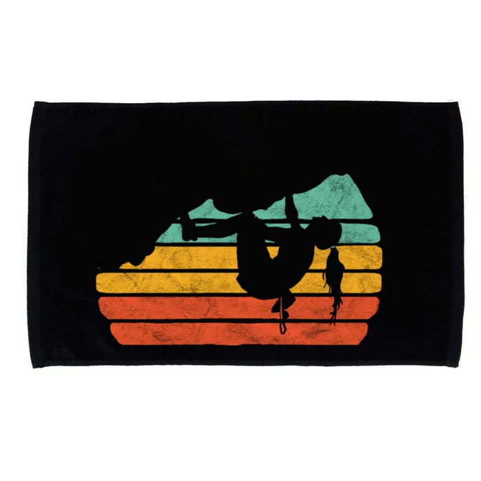 Climb Like A Girl Rock Climbing And Bouldering Retro Gift Microfiber Hand Towel