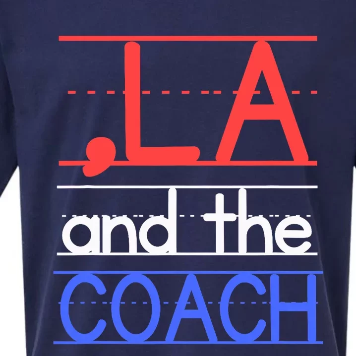 Comma La And The Coach Harris Walz 2024 Educators Sueded Cloud Jersey T-Shirt