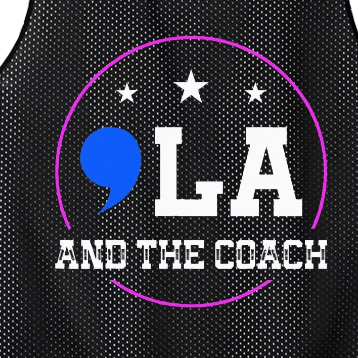 Comma La And The Coach Kamala Harris & Tim Walz Mesh Reversible Basketball Jersey Tank