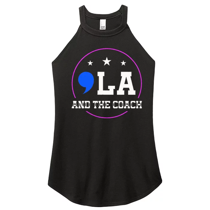 Comma La And The Coach Kamala Harris & Tim Walz Women’s Perfect Tri Rocker Tank