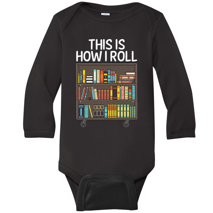 Cute Library Art For Women Book Reader School Librarian Baby Long Sleeve Bodysuit