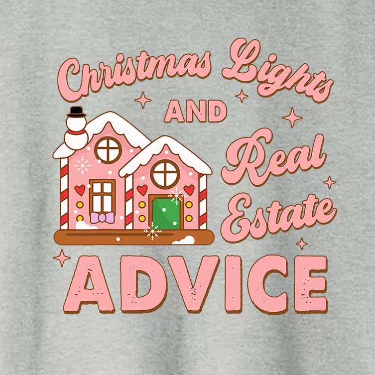 Christmas Lights And Real Estate Advice Funny Realtor Saying Women's Crop Top Tee