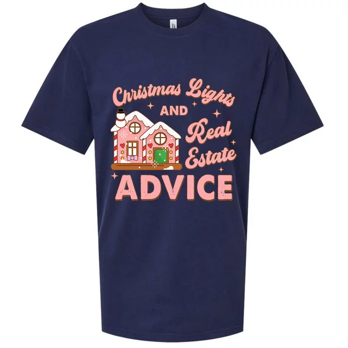 Christmas Lights And Real Estate Advice Funny Realtor Saying Sueded Cloud Jersey T-Shirt