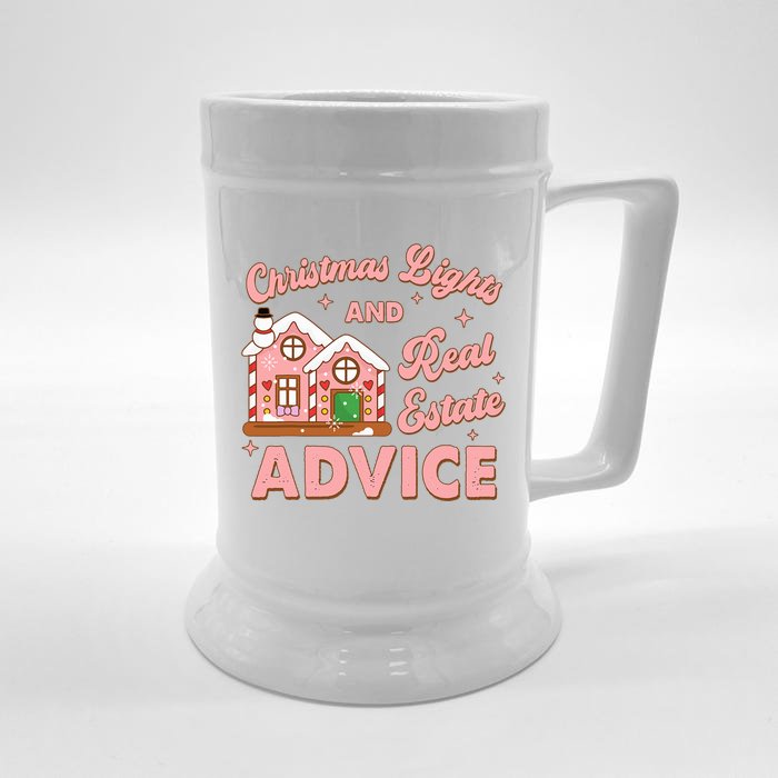 Christmas Lights And Real Estate Advice Funny Realtor Saying Front & Back Beer Stein