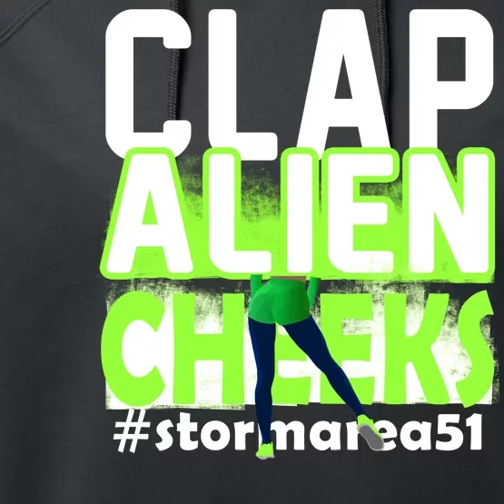 Clap Alien Cheeks Storm Area 51 Performance Fleece Hoodie