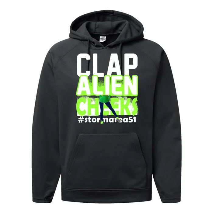 Clap Alien Cheeks Storm Area 51 Performance Fleece Hoodie