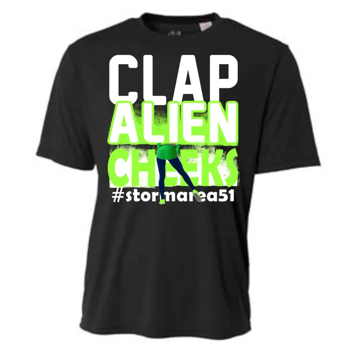 Clap Alien Cheeks Storm Area 51 Cooling Performance Crew T-Shirt