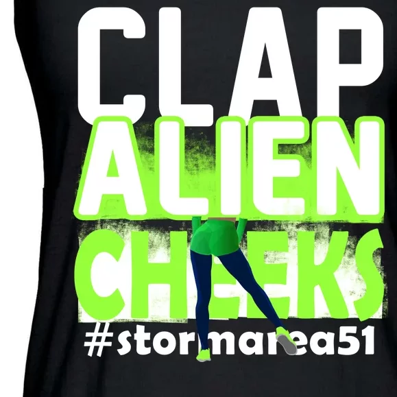 Clap Alien Cheeks Storm Area 51 Ladies Essential Flowy Tank