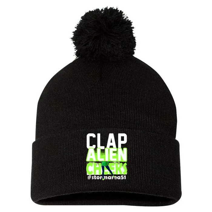 Clap Alien Cheeks Storm Area 51 Pom Pom 12in Knit Beanie