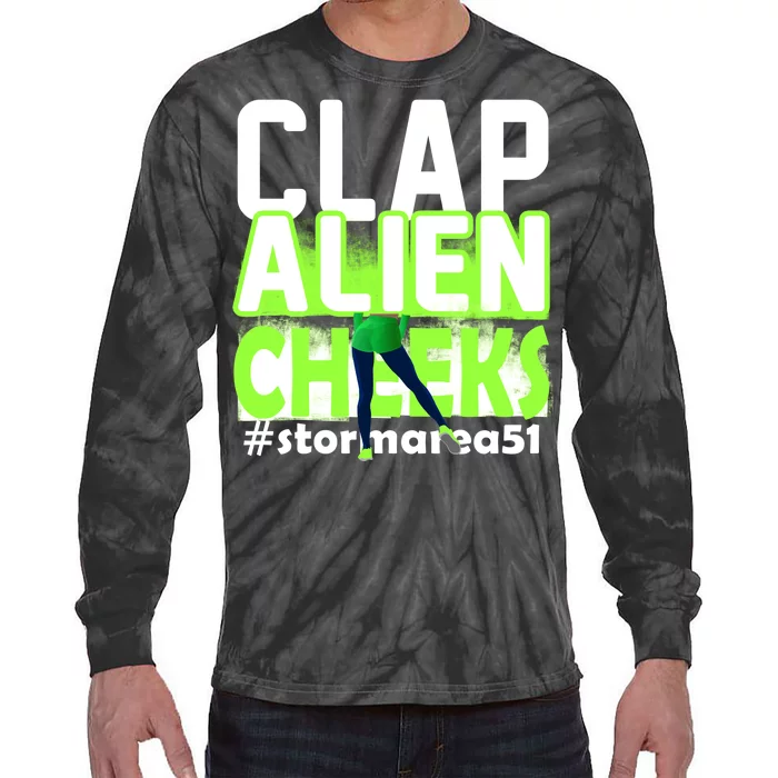 Clap Alien Cheeks Storm Area 51 Tie-Dye Long Sleeve Shirt