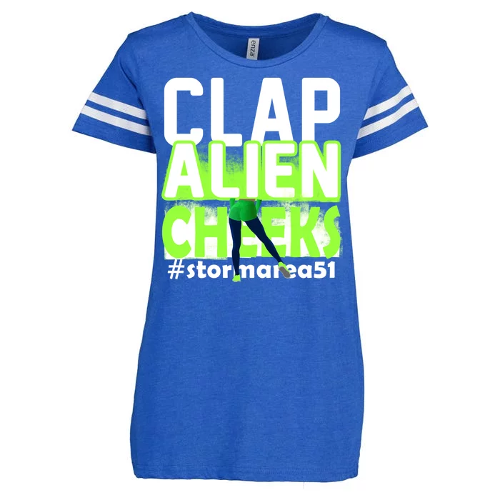 Clap Alien Cheeks Storm Area 51 Enza Ladies Jersey Football T-Shirt