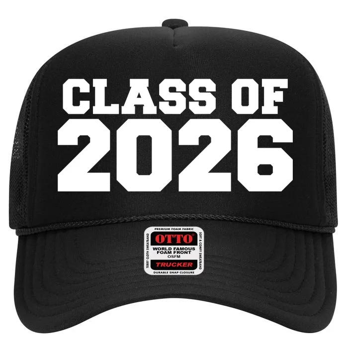 Class Of 2026 Graduation High Crown Mesh Trucker Hat