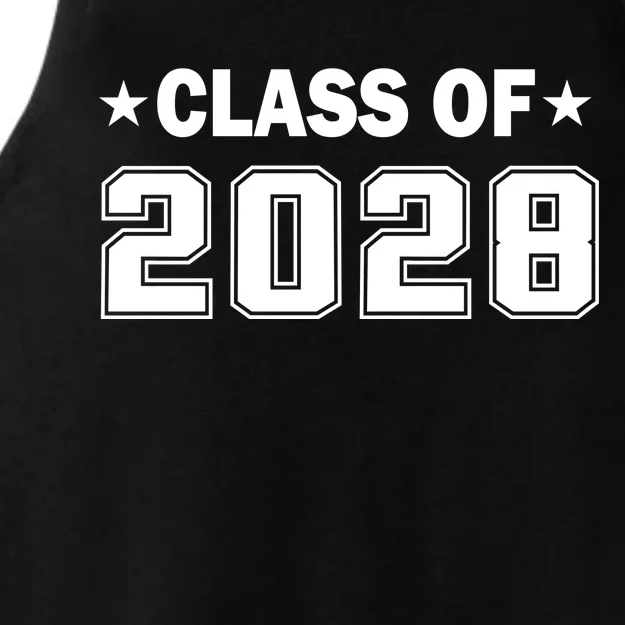 Class of 2028 Fist Day of SchooL Ladies Tri-Blend Wicking Tank