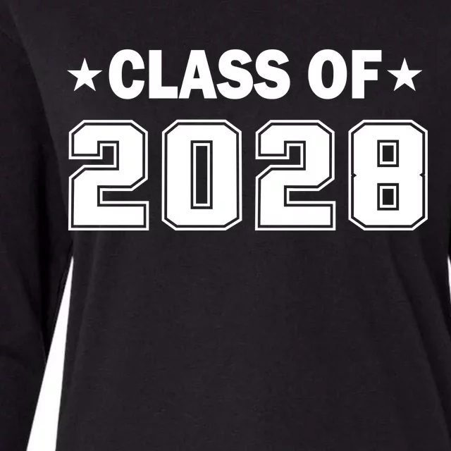 Class of 2028 Fist Day of SchooL Womens Cotton Relaxed Long Sleeve T-Shirt