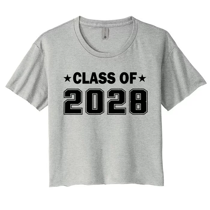 Class of 2028 Fist Day of SchooL Women's Crop Top Tee