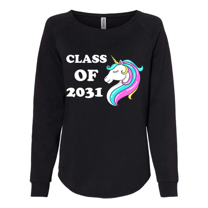 Class Of 2031 Unicorn Womens California Wash Sweatshirt